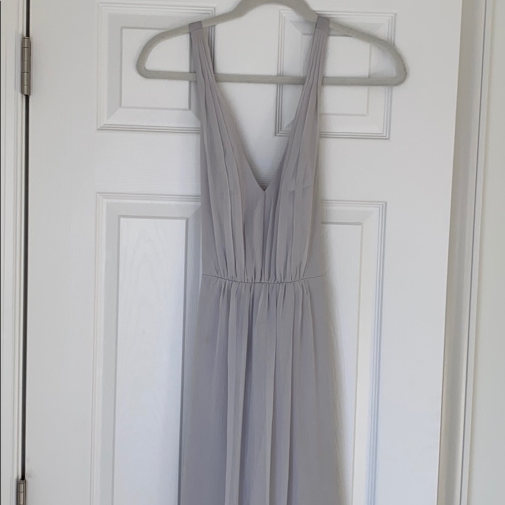 Vera Wang bridesmaid dress in silver